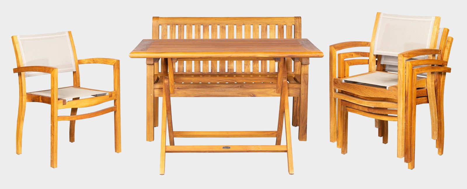 VASCO  SET - balkonový set    - kvalitní ratanový, teakový nábytek od RATTAN STUDIO